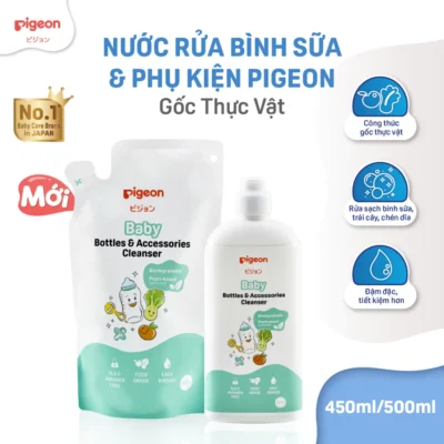 Nước Rửa Bình Sữa Và Phụ Kiện Pigeon Gốc Thực Vật